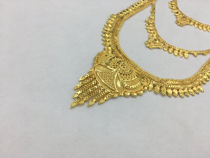 RUPINI MICRO GOLD LONG NECKLACE SET