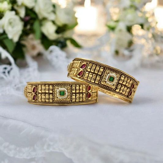 JEEVITHA RAJWADI BRASS BANGLES