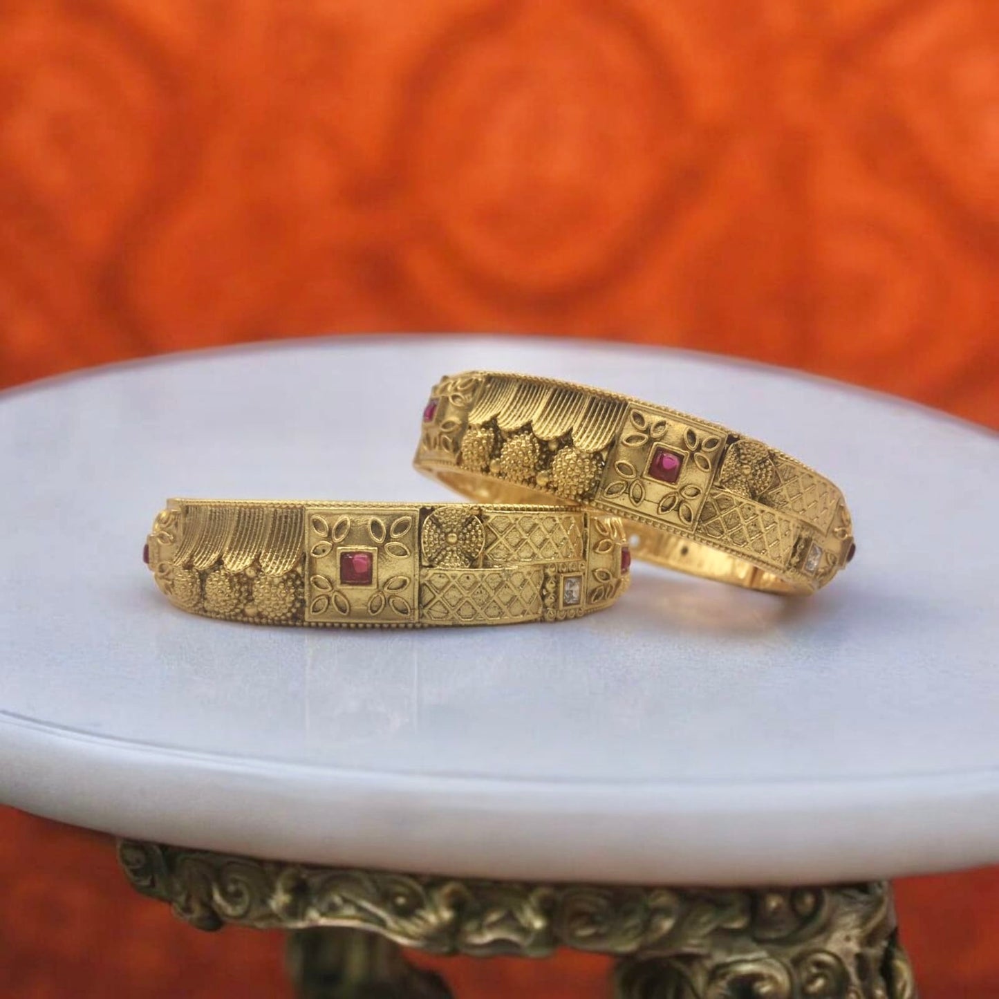 ZARIAH RAJWADI BRASS BANGLES