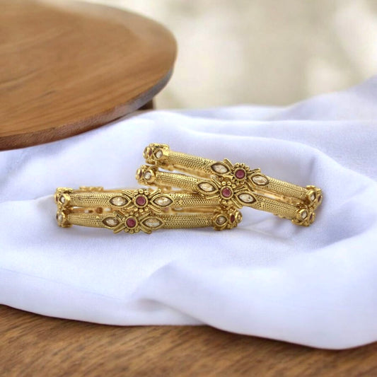 ANJIKA RAJWADI BRASS BANGLES