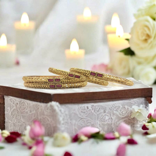 LAKSHA RAJWADI BRASS BANGLES