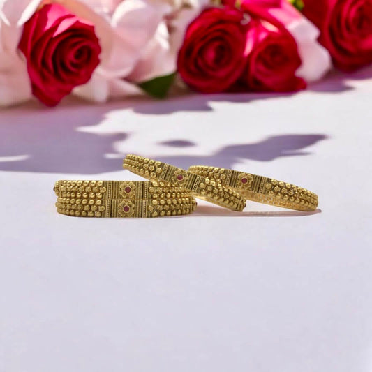 VITHYA RAJWADI BRASS BANGLES