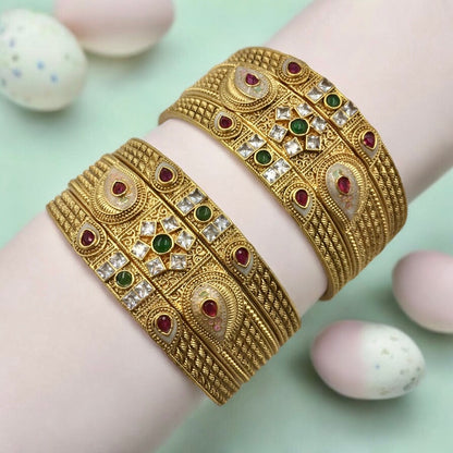 MADHAVI RAJWADI BRASS BANGELS