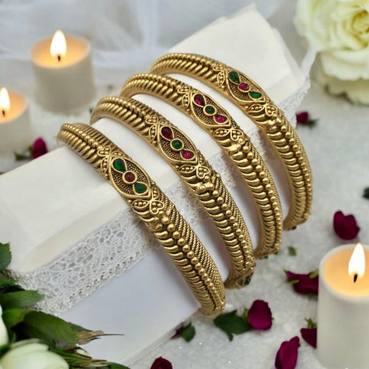 ANAYRA RAJWADI BRASS BANGLES