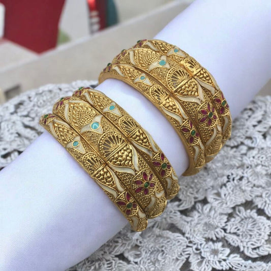 VAMIKA RAJWADI BRASS BANGLES