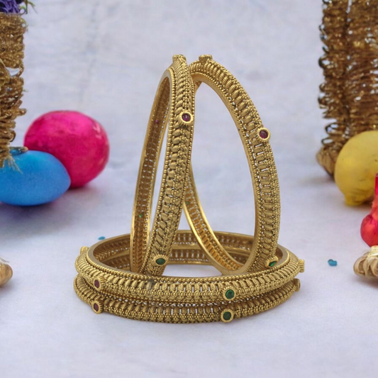 ANJIKA RAJWADI BRASS BANGLES