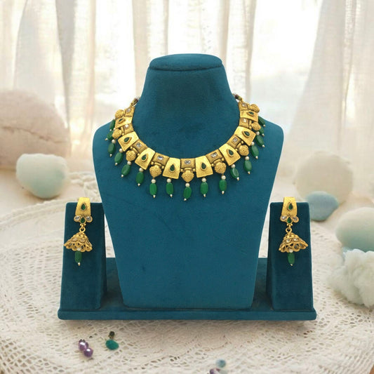 MANDHIRA BRASS NECKLACE SET