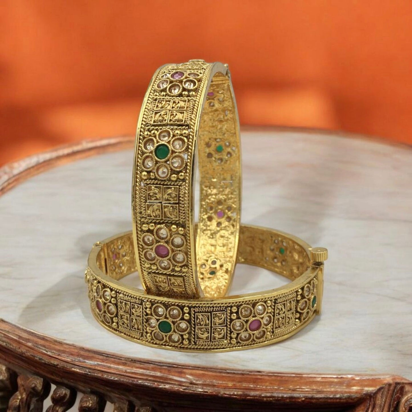 TRIVENI RAJWADI BRASS BANGLES