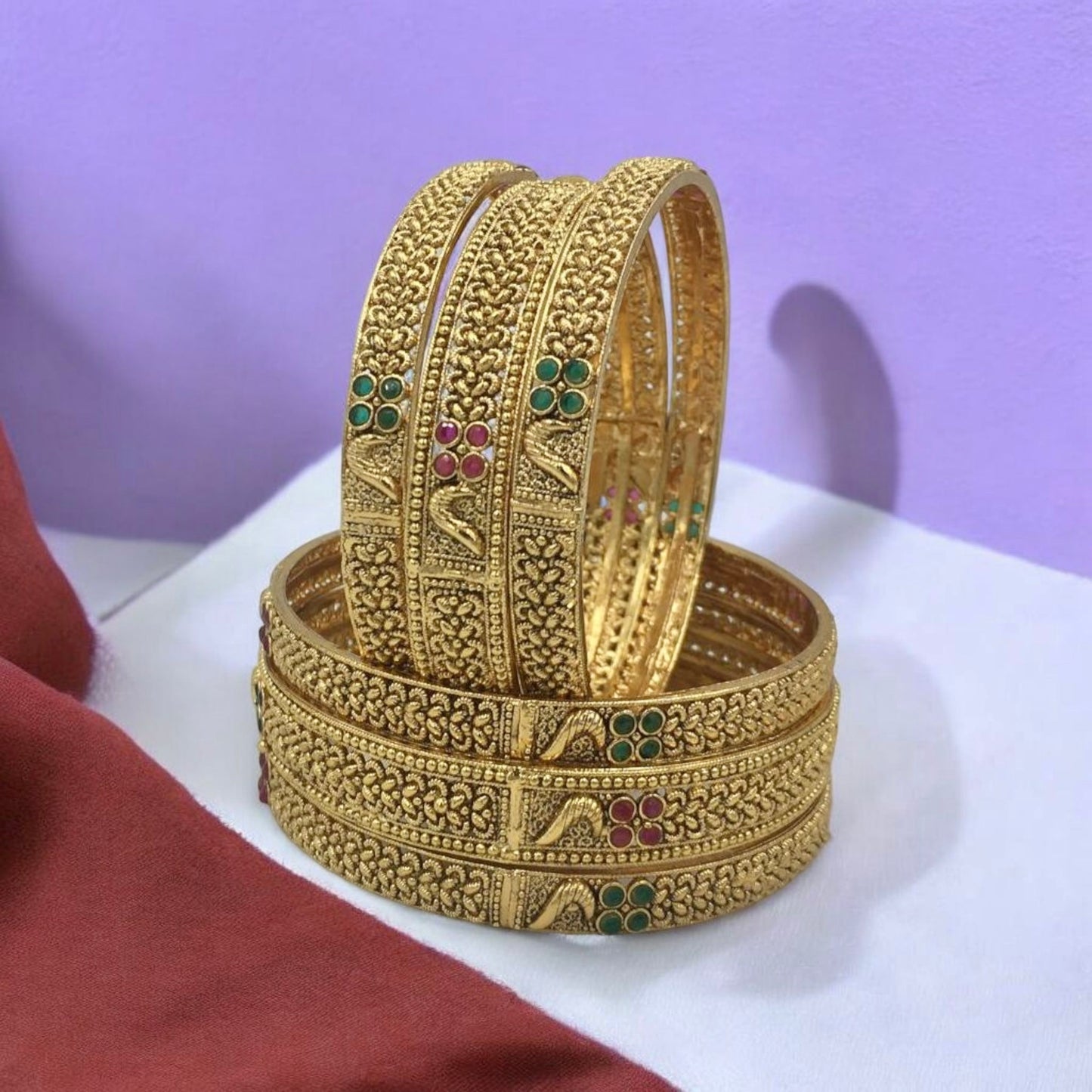 RISHA RAJWADI BRASS BANGLES