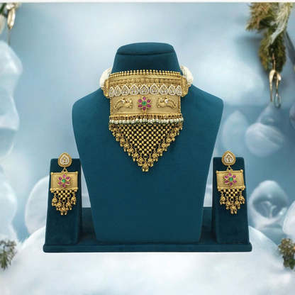 AARNA BRASS NECKLACE SET
