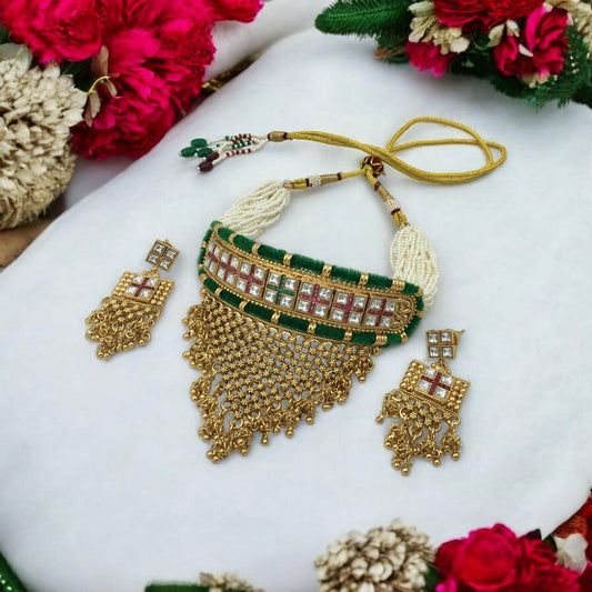 ANANYASHREE BRASS NECKLACE SET