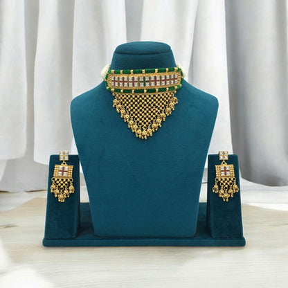 ANANYASHREE BRASS NECKLACE SET
