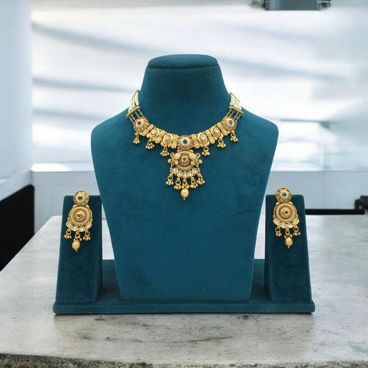 DHRUVI BRASS NECKLACE SET