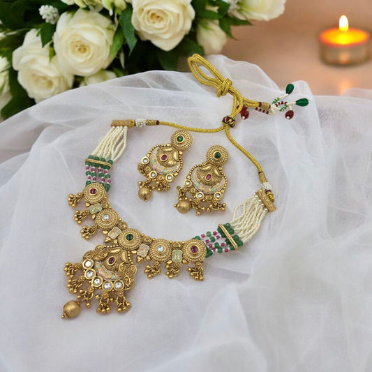 KUSUM BRASS NECKLACE SET