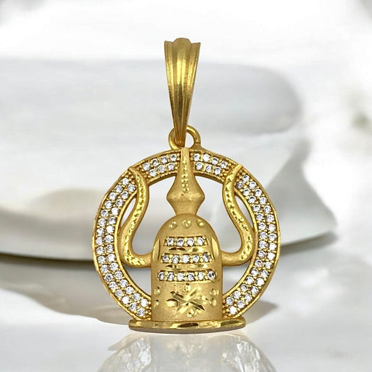 SHIVLING MICRO GOLD POLISH PENDANT
