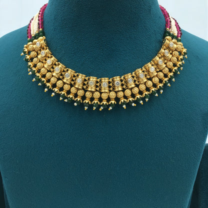 RAJWADI CLASSIC PEARL NECKLACE SET