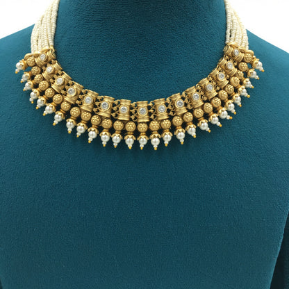 RAJWADI CLASSIC PEARL NECKLACE SET