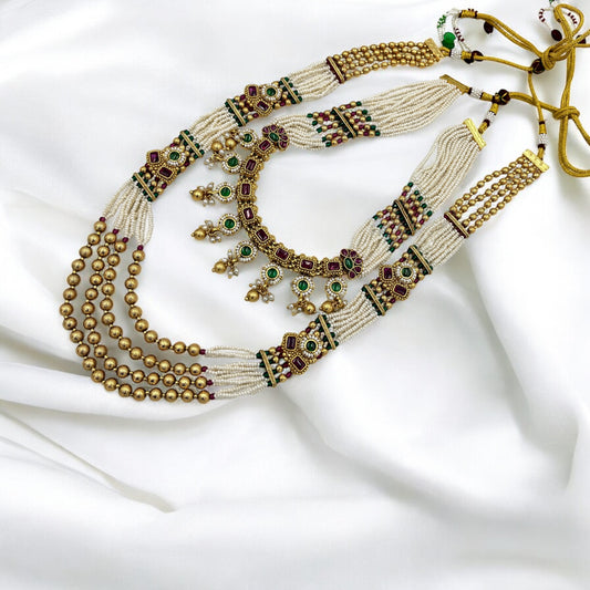 VAISHNAVI RAJWADI NECKLACE SET