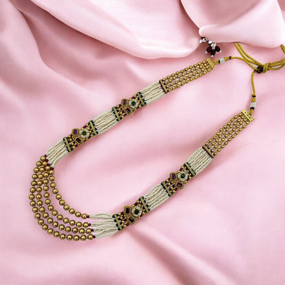 VAISHNAVI RAJWADI NECKLACE SET