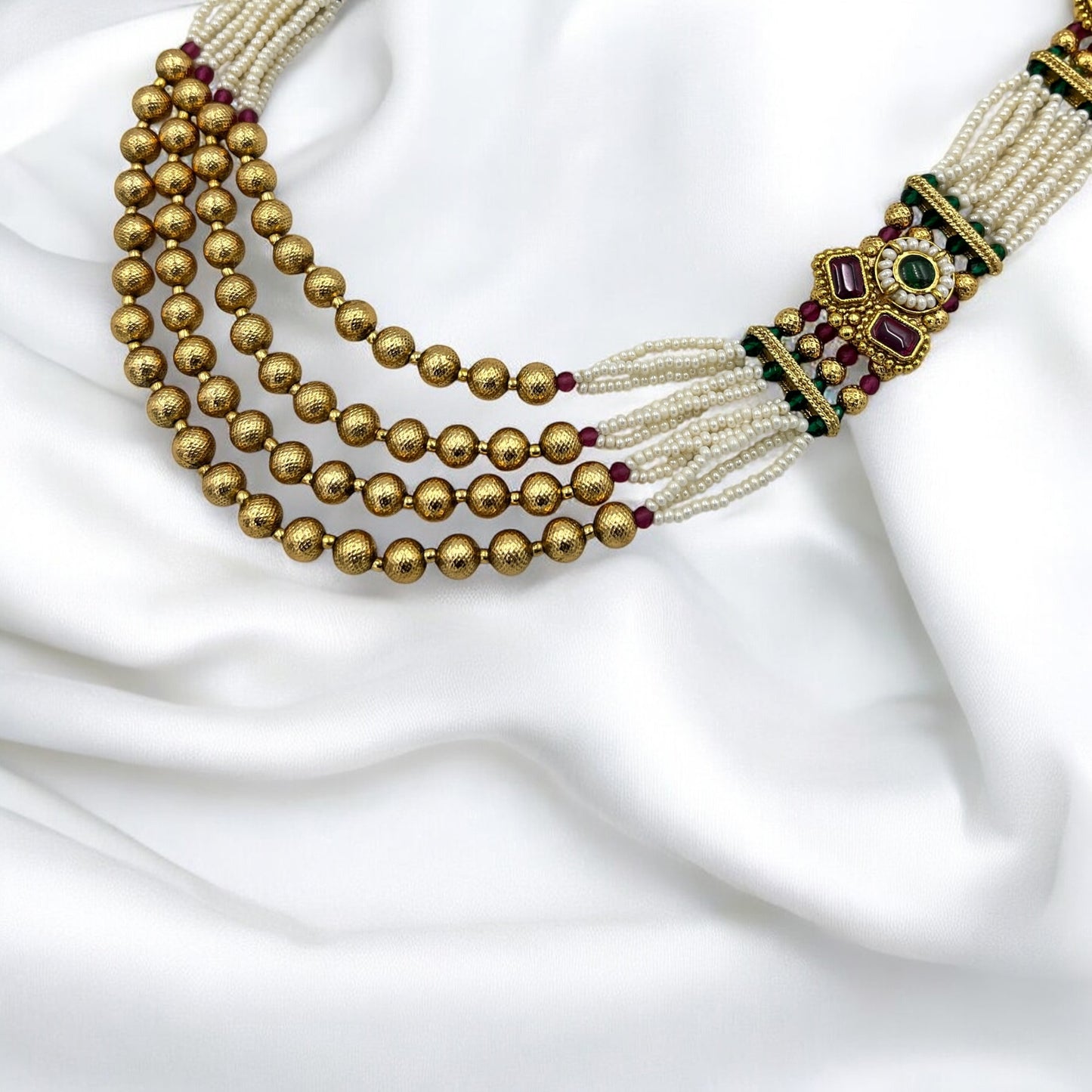 VAISHNAVI RAJWADI NECKLACE SET