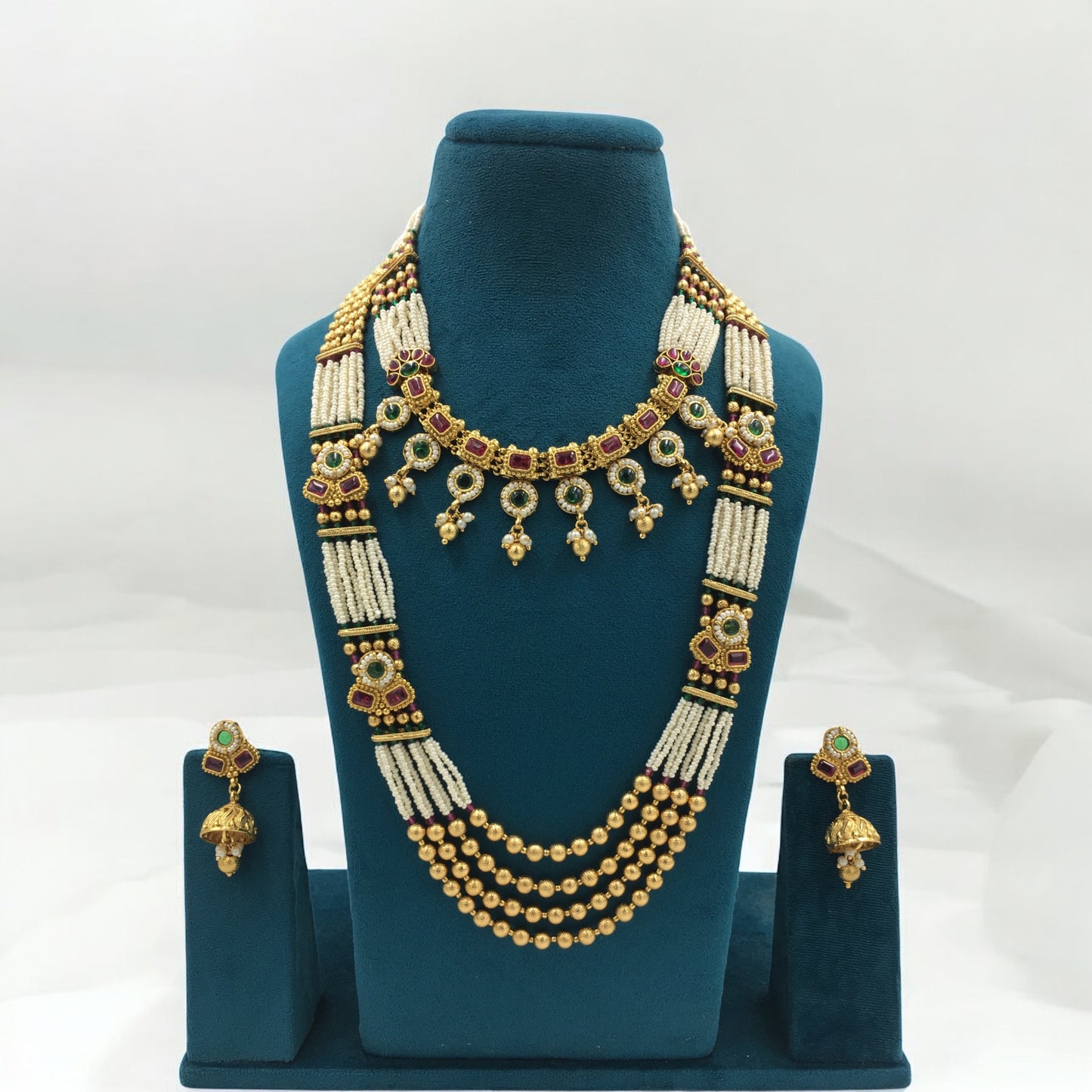 VAISHNAVI RAJWADI NECKLACE SET