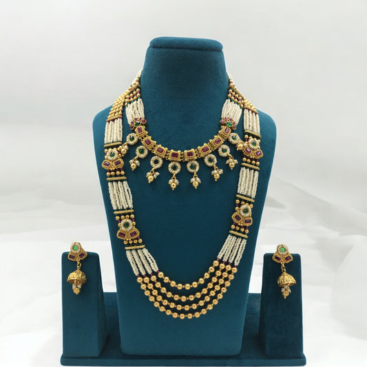 VAISHNAVI RAJWADI NECKLACE SET