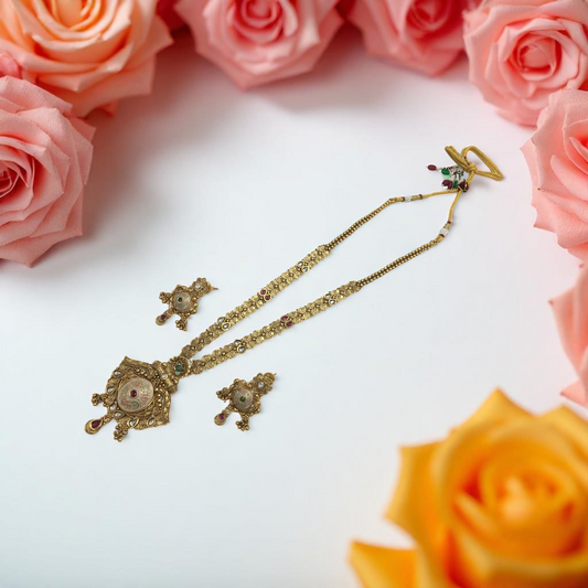 NAVIKA BRASS NECKLACE SET