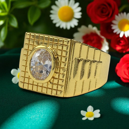 RIHAN DIAMOND MICRO GOLD PLATED RING