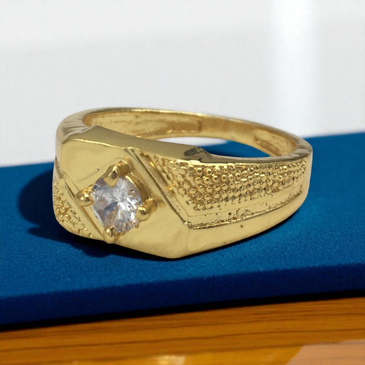 LAVISH AMERICAN DIAMOND MICRO GOLD PLATED RING