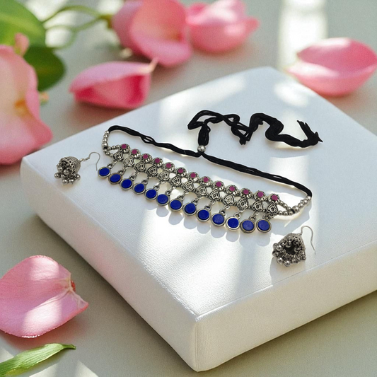 KAVISHA OXIDIZED SET FOR NAVRATRI GARBA