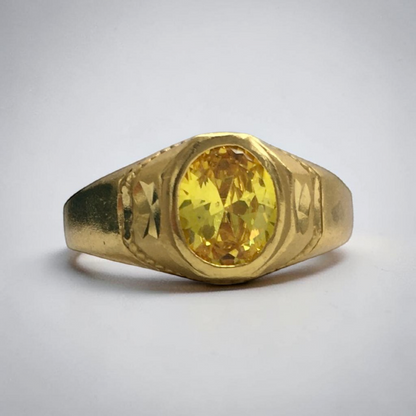 AURMEN GOLDEN AURA SIGNET MEN'S RING