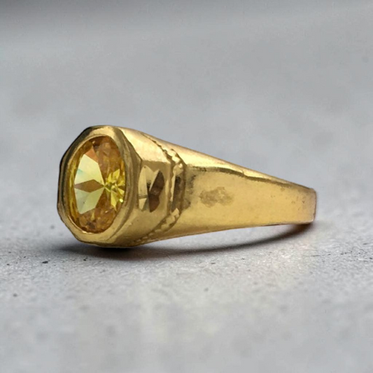 AURMEN GOLDEN AURA SIGNET MEN'S RING
