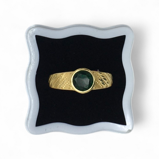 AURMEN EMERALD KING MEN'S RING