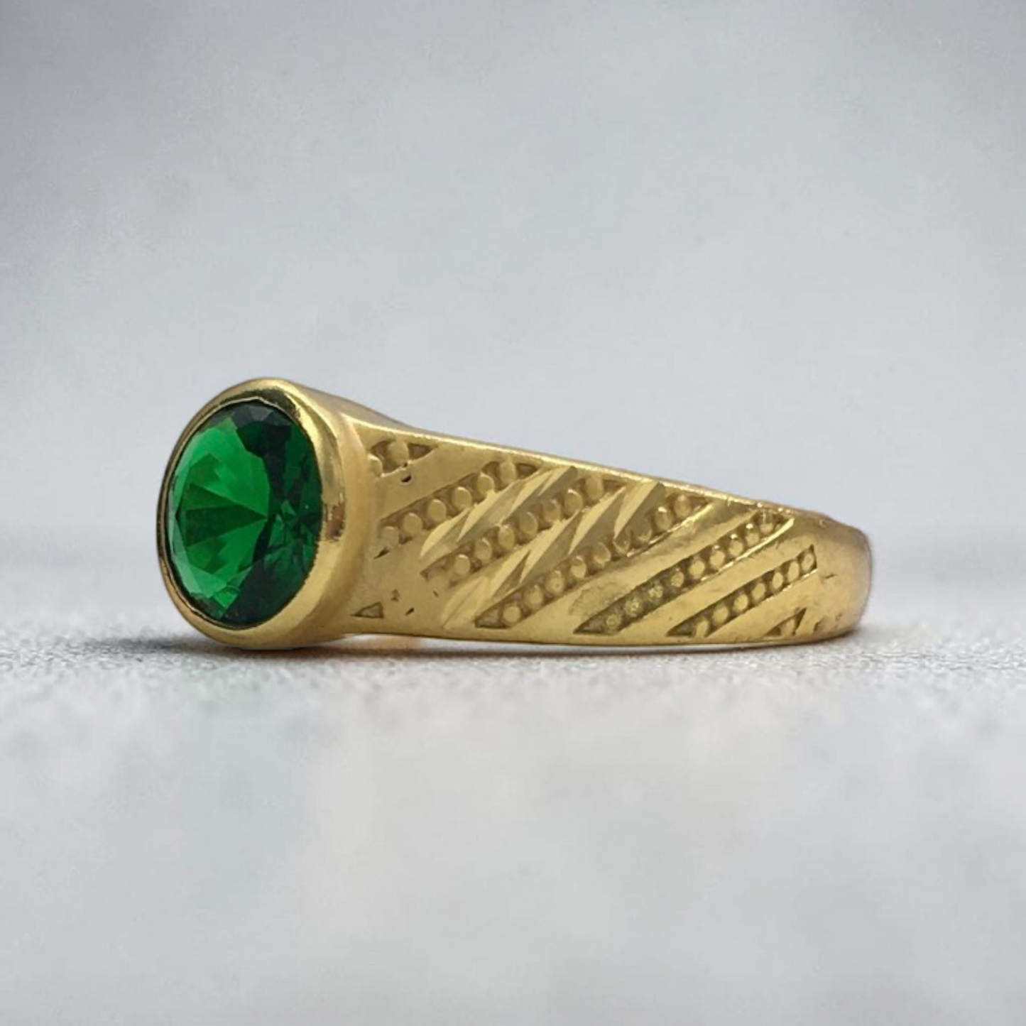 AURMEN EMERALD KING MEN'S RING