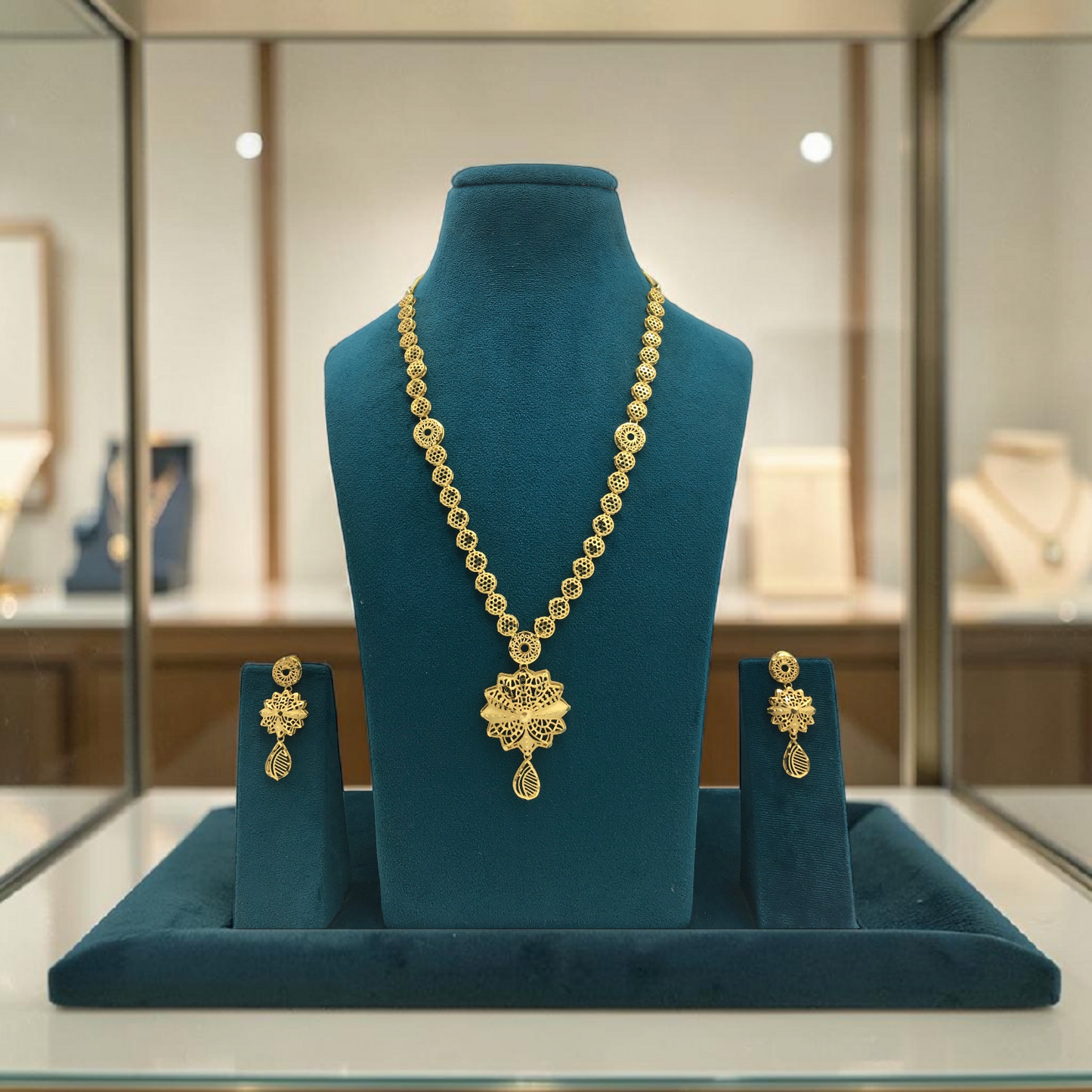 OTTOMAN FLORAL FILIGREE FORMING NECKLACE SET