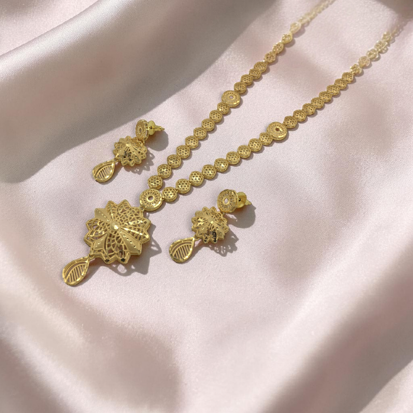 OTTOMAN FLORAL FILIGREE FORMING NECKLACE SET