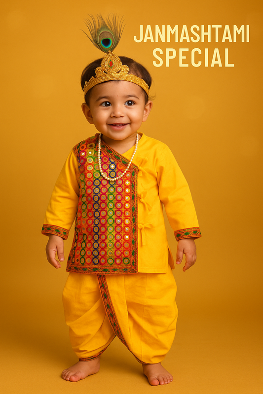 KIDS FOLK STYLE DRESS WITH EMBROIDERY