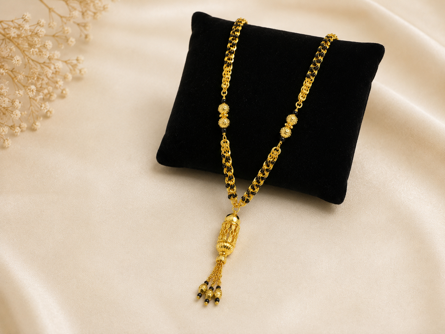 MANGALYA KALASH MICRO GOLD PLATED MANGALSUTRA FOR WOMEN | TRADITIONAL GOLD FINISH MANGALSUTRA