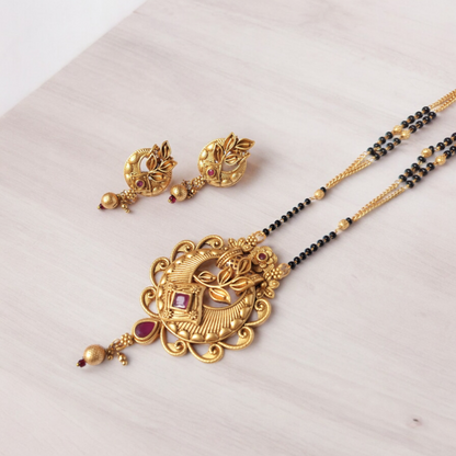 RATNA VATIKA BRASS FLORAL MANGALSUTRA