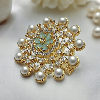 MINT ZIRCONIA ADJUSTABLE RING