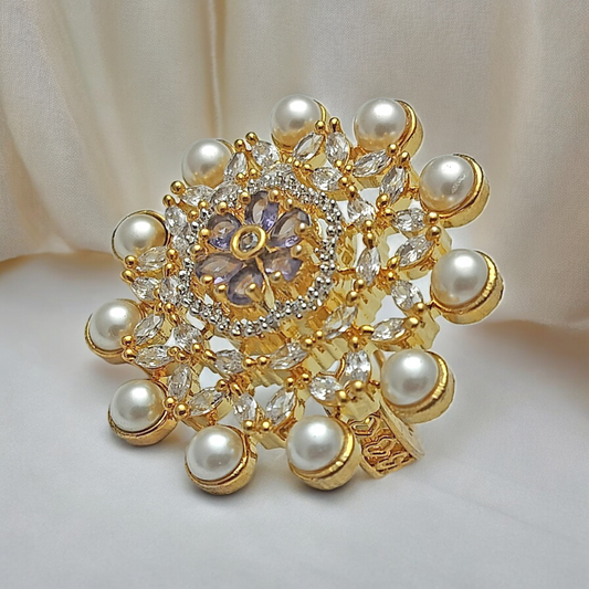 PURPLE ZIRCONIA ADJUSTABLE RING