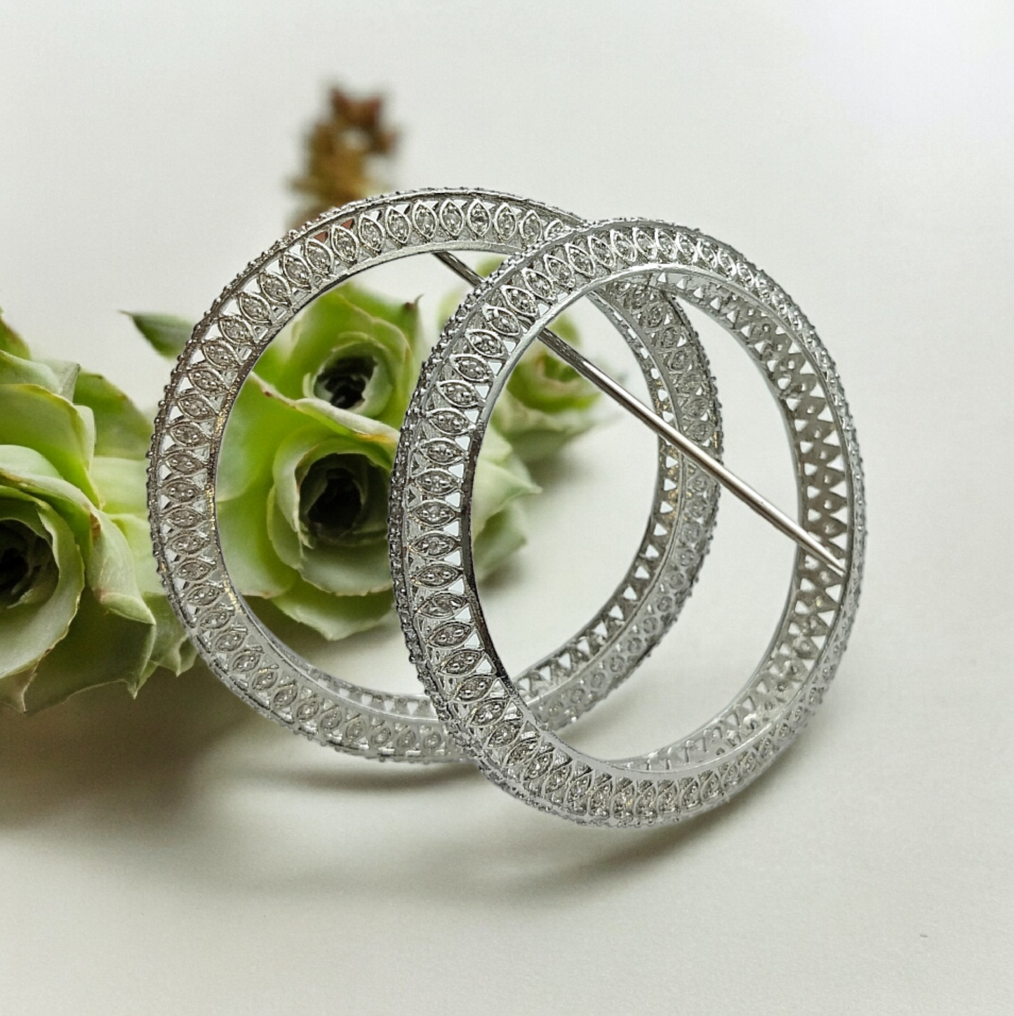AURORA BLISS SILVER AD BANGLE SET
