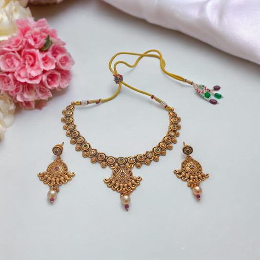 RAINBOW GOLDEN NECKLACE SET