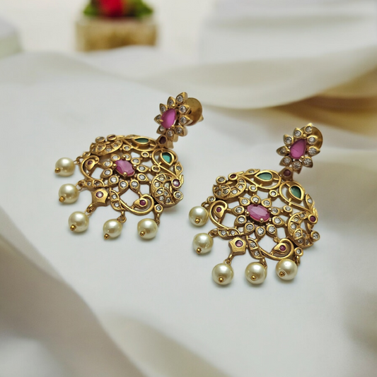 MEENAKSHI LONG TEMPLE NECKLACE SET