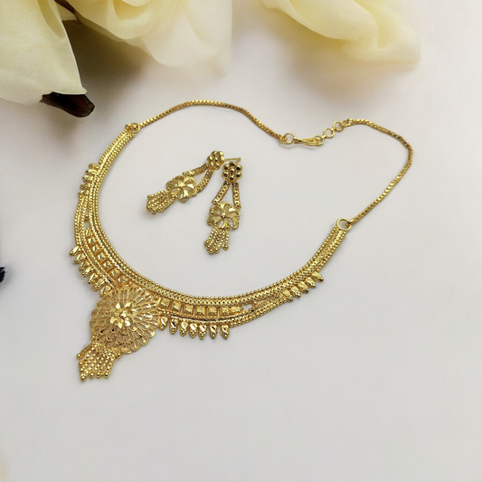 AKANSHA MICRO GOLD PLATED NECKLACE
