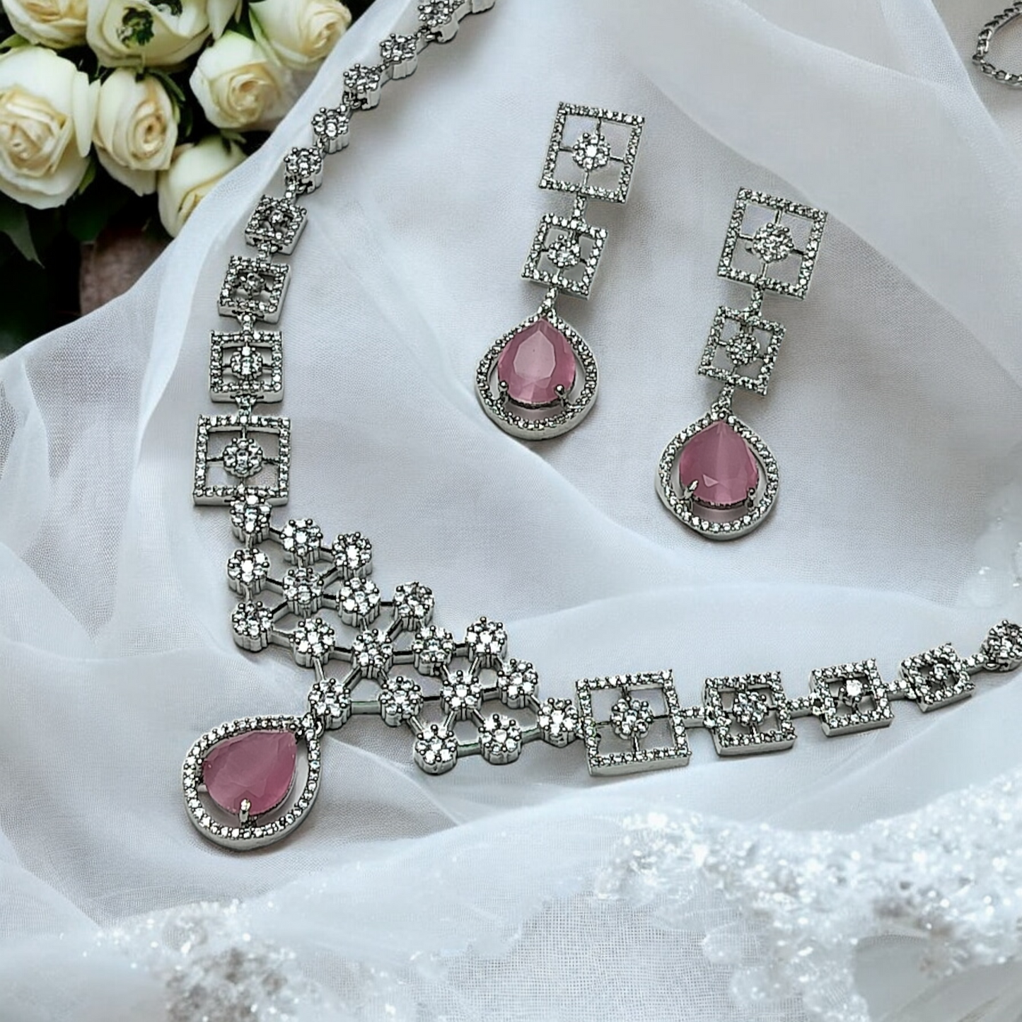 RADHIKA AMERICAN DIAMOND NECKLACE
