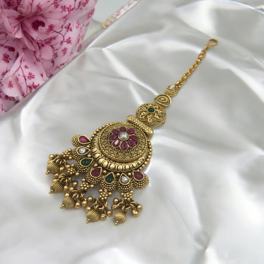 NIHARIKA KUNDAN BRASS MANGTIKA