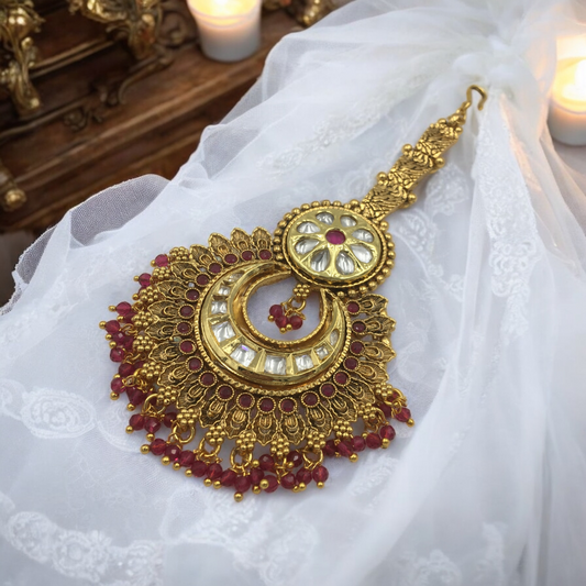 KANISHA KUNDAN BRASS MANGTIKA