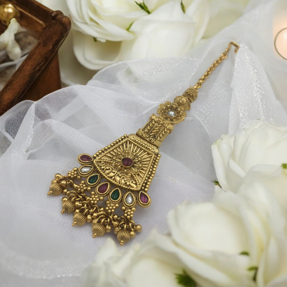 KIRANMAYI KUNDAN BRASS MANGTIKA
