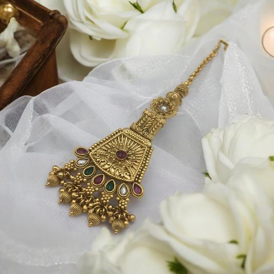 KIRANMAYI KUNDAN BRASS MANGTIKA